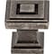 Jeffrey Alexander 1" Overall Length Distressed Pewter Square Delmar Cabinet Knob 585DP - alternate 4